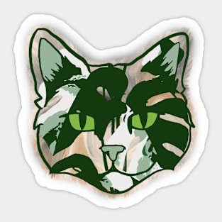 Camo Kitty Sticker